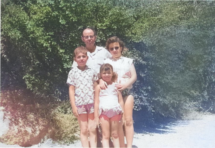 Jim, Dad, Diana and JoAnne Circa 1955