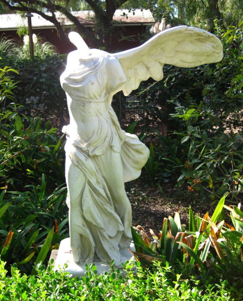 Statue in the garden at Rancho Los Alamitos, Long Beach